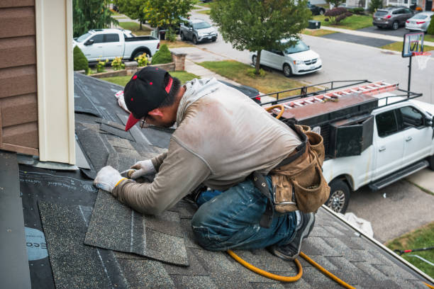 Professional Roof Installation technician working in Breezewood, PA